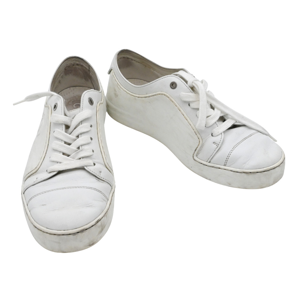 Chanel CC Low-Top Leather Sneakers (Style G32719) Size 36.5